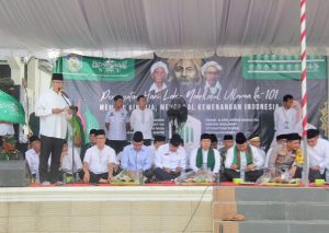 Pj Bupati OKU H Teddy Meilwansyah Menghadiri Pengajian Akbar NU Bersama KH. Zulfa Mustofa Wakil Ketua Umum PBNU
