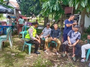 Musim penghujan Polsek Pemulutan gencar berikan himbauan kepada warga untuk menjaga Kantibmas 