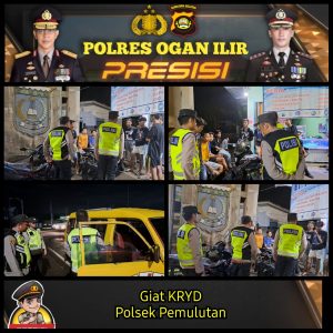 Tekan kriminalitas di malam libur Polsek pemulutan laksanakan KRYD di titik rawan ini targetnya