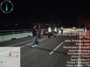 Polsek pemulutan laksanakan KRYD di tiga titik rawan kriminalitas dan tauran 