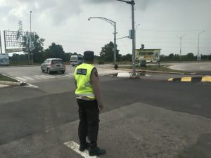 Polsek pemulutan laksanakan patroli antisipasi pungli di dua lokasi jalan tol dan jembatan kurung 
