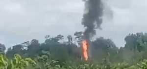 Terjadi Kebakaran Salah Satu Sumur Bor Ilegal di Muba