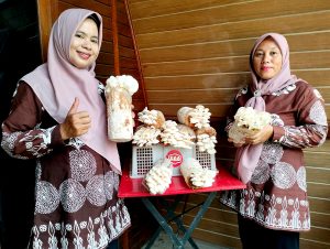 Bukit Asam (PTBA) Bantu Warga Desa Bangkitkan Usaha Jamur Tiram