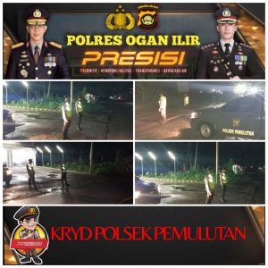 Pastikan keamanan warga Polsek pemulutan laksanakan KRYD di malam libur ini sasaran nya