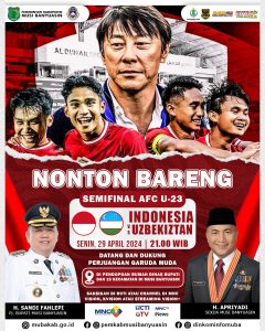 Pj Bupati Muba Sandi Fahlepi Bersama PSSI Muba dan Katar Muba Gelar Nobar Serentak