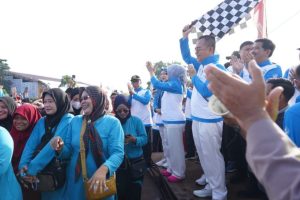 Ribuan Peserta Mengikuti Jalan Santai Meriahkan HUT Kabupaten Banyuasin Ke-22 Tahun