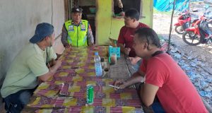 Jum’at curhat polsek pemulutan tanggapi keluhan dan saran dari tukang ojek Desa Babatan Saudagar