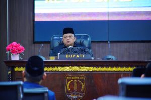 Pj Bupati Muba dengarkan Pemandangan Umum Fraksi-fraksi DPRD Muba
