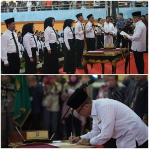 PJ Bupati OKU H Teddy Meilwansyah melantik 1740 PPPK di Lingkungan Pemkab OKU Formasi Tahun 2023