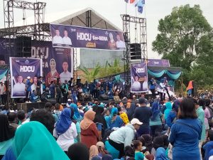 Ribuan Peserta Senam Sehat HUT Demokrat ke 23 Teriakan HDCU dan Bergema Menang…