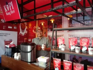 Stand Kopi Mang Heri Curi Perhatian Para Pengunjung Pameran Pembangunan HUT PALI ke-11