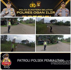 Patroli di tiga titik Rawan kejahatan dan kemacetan ini yang di lakukan Personil Polsek Pemulutan 