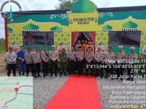 Polsek Pemulutan Sambut Dirlantas Polda sumsel Agenda Cek kesiapan Operasi Ketupat Musi Di km 10