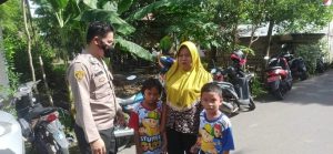 Personil Polsek pemulutan Ajak warga jaga Kamtibmas Sambang ke desa binaan dan waspada bencana alam