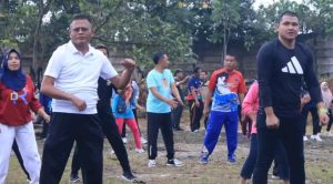 Wako dan Wawako Prabumulih Senam Sehat Bersama Warga di Talang Jimar