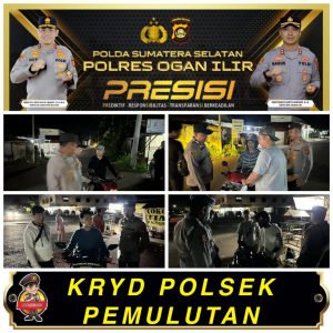 Jaga Situasi Kamtibmas Polsek Pemulutan Ogan Ilir Razia malam libur 