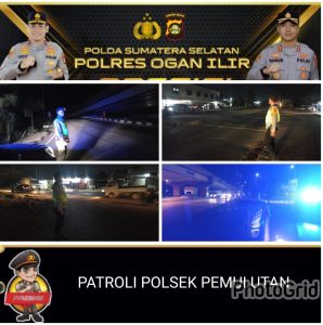 Tak mau kecolongan bhabinkamtibmas Polsek Pemulutan di siagakan hingga malam untuk patroli 