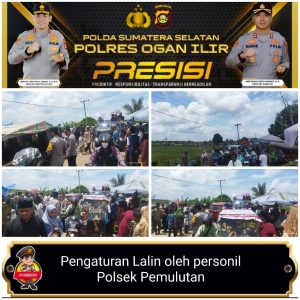 Peziarah Melonjak Polsek Tanjung Pemulutan  Atur Lalulintas Di TPU Talang Peramuan