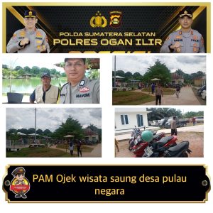 Personil Polsek Pemulutan laksanakan patrol dan pengamanan objek wisata akhir libr Panjang
