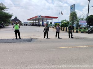 Personil polsek pemulutan melaksanakan giat Gladi pengamanan kunker presiden RI tgl 23 april 2025