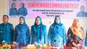 Ketua TP PKK Kota Prabumulih Hadiri Penilaian Lomba IVA Test