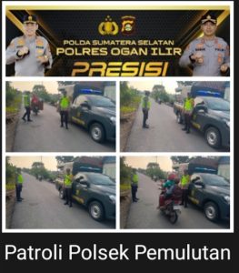 Laksanakan patroli rutin Polsek Pemulutan antisipasi kejahatan jalanan