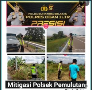 Mitigasi kebakaran lahan ini yang dilakukan personil Polsek Pemulutan !