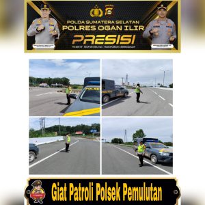 Dua personil Polsek Pemulutan laksanakan Patroli rutin Antisipasi Gangguan Kamtibmas 