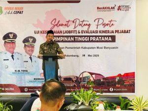 Wakil Bupati Musi Banyuasin Kyai Rohman Membuka Acara Job Fit dan Evaluasi Kinerja Pejabat Pimpinan Tinggi Pratama 