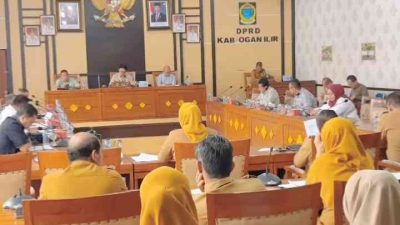 Badan Anggaran (Banggar) DPRD Kabupaten Ogan Ilir menggelar rapat koordinasi bersama Tim Anggaran Pemerintah Daerah Semester Satu tahun Anggaran 2026